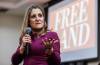 JOHN WOODS / FREE PRESS
                                Chrystia Freeland says she is the only potential Liberal party leader who can stand up to President Donald Trump and his proposed tariffs on Canadian exports to the U.S.