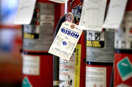 RUTH BONNEVILLE / FREE PRESS
                                Started in 2001, Bison Fire Protection offers fire suppression systems, alarms, sprinklers and fire system maintenance and inspections.