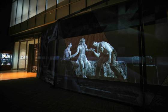 The exhibition features a digital production of Royal Winnipeg Ballet dancers illustrating the Purge. (Ruth Bonneville / Free Press)