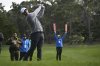 Rory McIlroy of Northern Ireland hits from the 13th fairway during the first round of the AT&T Pebble Beach Pro-Am golf tournament, Thursday, Jan. 30, 2025, in Pebble Beach, Calif. (AP Photo/Nic Coury)
