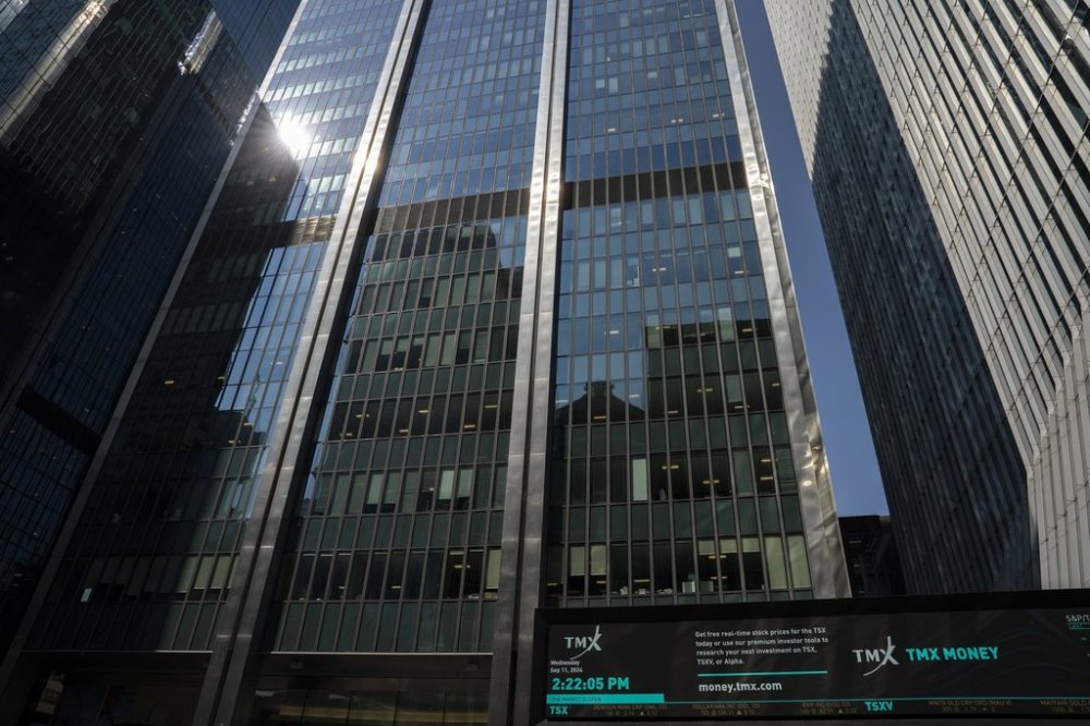 The TMX Market Centre is shown in Toronto, Wednesday, Sept. 11, 2024. THE CANADIAN PRESS/Paige Taylor White