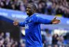 Everton's Abdoulaye Doucoure celebrates scoring during the English Premier League soccer match between Everton and Leicester City at Goodison Park, Liverpool, England, Saturday Feb. 1, 2025. (Peter Byrne/PA via AP)