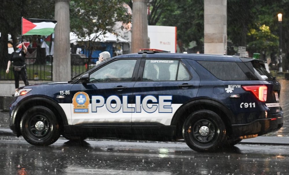 Police are investigating after they allege a group smashed windows and graffitied the message