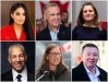 Liberal party leadership candidates are shown in a composite image made from a combination of file and handout photos. Top row: Ruby Dhalla in an undated handout photo; Mark Carney in Edmonton, Thursday, Jan. 16, 2025; Chrystia Freeland in Ottawa, Wednesday, Jan. 8, 2025. Bottom row: Frank Bayliss in a 2024 handout photo; Karina Gould in Ottawa, Thursday, Jan. 23, 2025; and Jaime Battiste in Ottawa, Friday, Jan. 24, 2025. THE CANADIAN PRESS/HO, Jason Franson, Justin Tang, HO, Patrick Doyle, Justin Tang
