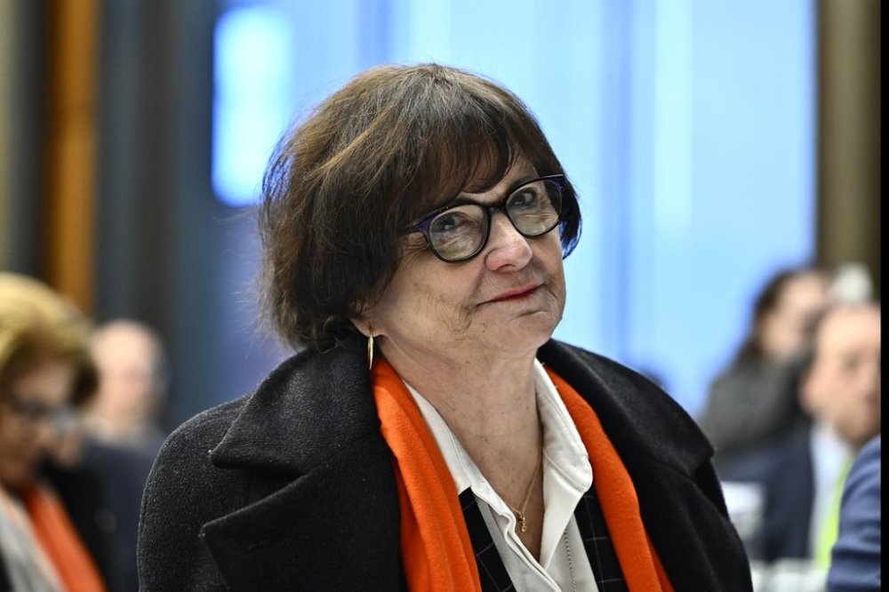 Deborah Lyons, Canada's special envoy on preserving Holocaust remembrance and combating antisemitism, listens during an event commemorating the 80th anniversary of the liberation of Auschwitz in the Parliamentary Precinct in Ottawa, on Friday, Jan. 24, 2025. THE CANADIAN PRESS/Justin Tang