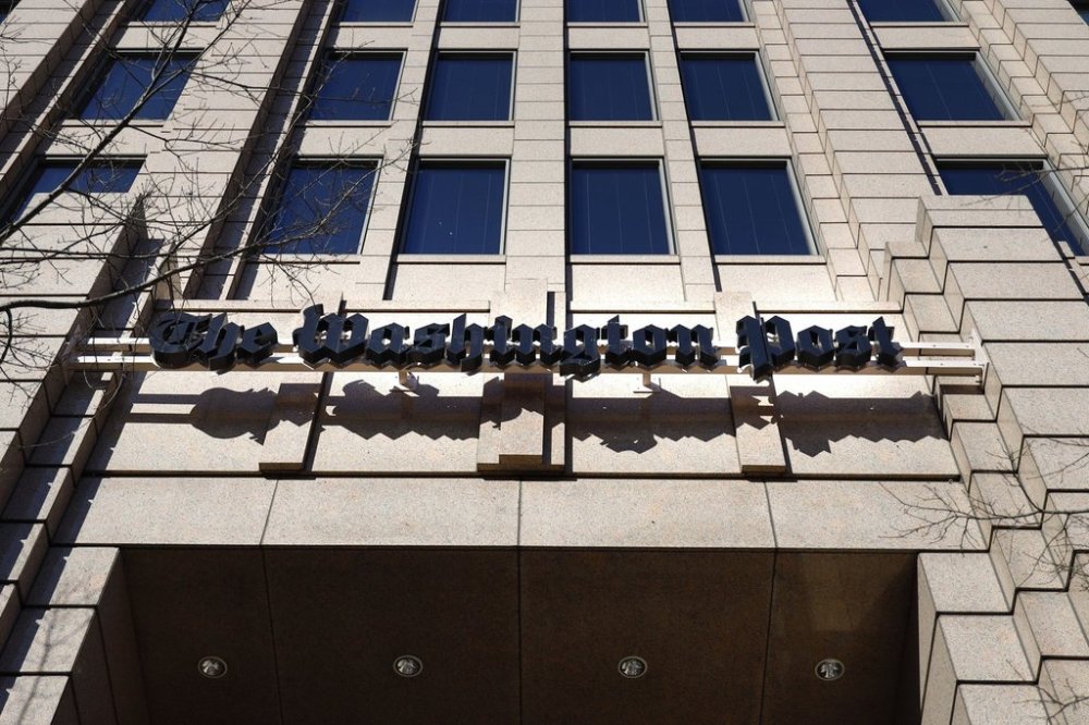 FILE - The One Franklin Square Building, home of The Washington Post, in downtown Washington is shown, Friday, Feb. 8, 2019. (AP Photo/Pablo Martinez Monsivais)