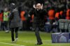 Manchester City's head coach Pep Guardiola reacts during a Champions League opening phase soccer match between Paris Saint-Germain and Manchester City at the Parc des Princes in Paris, Wednesday, Jan. 22, 2025. (AP Photo/Thibault Camus)