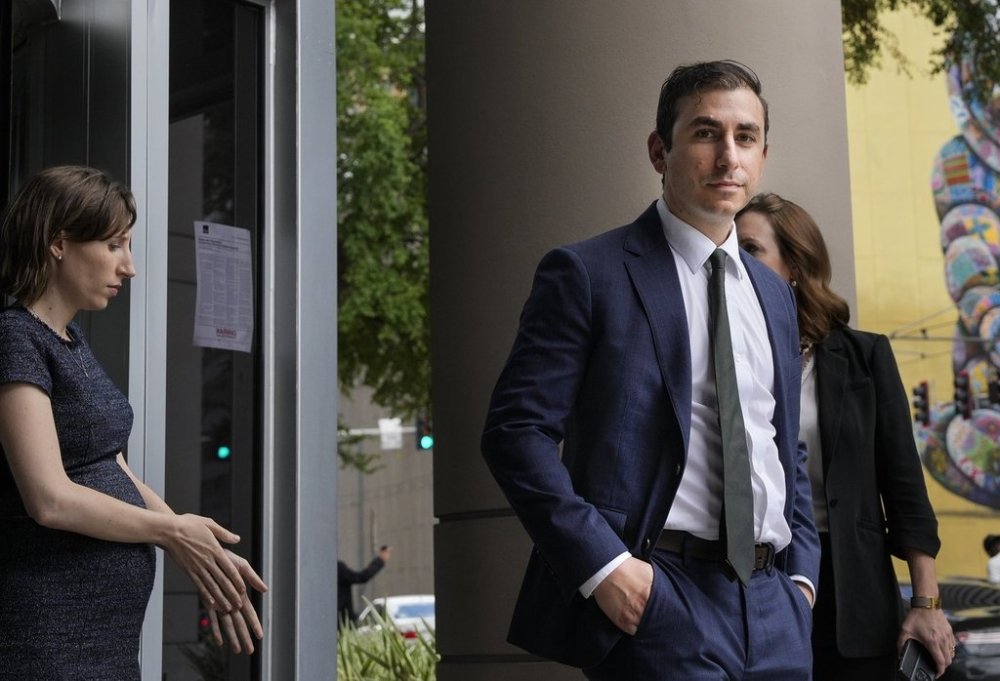 FILE - Dr. Eithan Haim walks out of the Bob Casey United States Courthouse after appearing for an arraignment hearing, June 17, 2024, in Houston. (Yi-Chin Lee/Houston Chronicle via AP, File)
