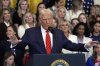 U.S. President Donald Trump speaks before signing an executive order barring transgender female athletes from competing in women's or girls' sporting events, in the East Room of the White House, in Washington, Wednesday, Feb. 5, 2025. THE CANADIAN PRESS/AP-Alex Brandon