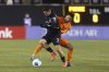 C.F. Monterrey defender Gerardo Arteaga (3) fights for a ball with Hamilton Forge FC midfielder David Choiniere (7) during round one of the 2025 CONCACAF Champions Cup in Hamilton, Ont., Wednesday, February 5, 2025. THE CANADIAN PRESS/Nick Iwanyshyn