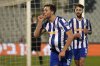 Porto's Nico Gonzalez celebrates after scoring the opening goal during the Europa League opening phase soccer match between Maccabi Tel Aviv and Porto, at the Partizan stadium, in Belgrade, Serbia, Thursday, Jan. 30, 2025. (AP Photo/Darko Vojinovic)