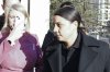 Australian football star, Chelsea striker Samantha Kerr, right, arrives a court as she was charged with causing a police officer harassment, alarm or distress during an incident in Twickenham, in London, Thursday, Feb. 6, 2025. (AP Photo/Alberto Pezzali)