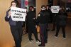 Protesters are escorted out of the Four Seasons Hotel by police after interrupting the Scotiabank Giller Prize ceremony in Toronto, on Monday, Nov.13, 2023.THE CANADIAN PRESS/Chris Young