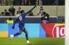 PSG's Ousmane Dembele celebrates after scoring his side's fourth goal during the Champions League opening phase soccer match between Stuttgart and Paris Saint-Germain at the Stuttgart Arena in Stuttgart, Germany, Wednesday, Jan. 29, 2025. (AP Photo/Michael Probst)