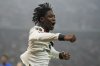 Manchester United's Kobbie Mainoo celebrates after scoring his side's second goal during the Europa League league phase soccer match between FCSB and Manchester United at the National Arena stadium, Thursday, Jan. 30, 2025. (AP Photo/Andreea Alexandru)