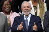 Brazil's President Luiz Inacio Lula da Silva poses for a photo after his first cabinet meeting of 2025, at the Granja do Torto country residence, in Brasilia, Brazil, Monday, Jan. 20, 2025. (AP Photo/Eraldo Peres)