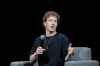 Mark Zuckerberg, chief executive officer of Meta, makes a point during an appearance at SIGGRAPH 2024, the premier conference on computer graphics and interactive techniques, Monday, July 29, 2024, in the Colorado Convention Center in downtown Denver. (AP Photo/David Zalubowski)