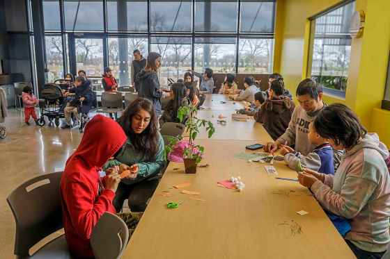 The Create and Connect program at The Leaf repurposes florals. (Assiniboine Park Conservancy)
