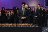 Prime Minister Justin Trudeau places a lit candle at the site of the former Auschwitz-Birkenau Nazi concentration and extermination camp, during a ceremony marking the 80th anniversary of its liberation, in Oswiecim, Poland, Monday, Jan. 27, 2025. THE CANADIAN PRESS/AP-Czarek Sokolowski