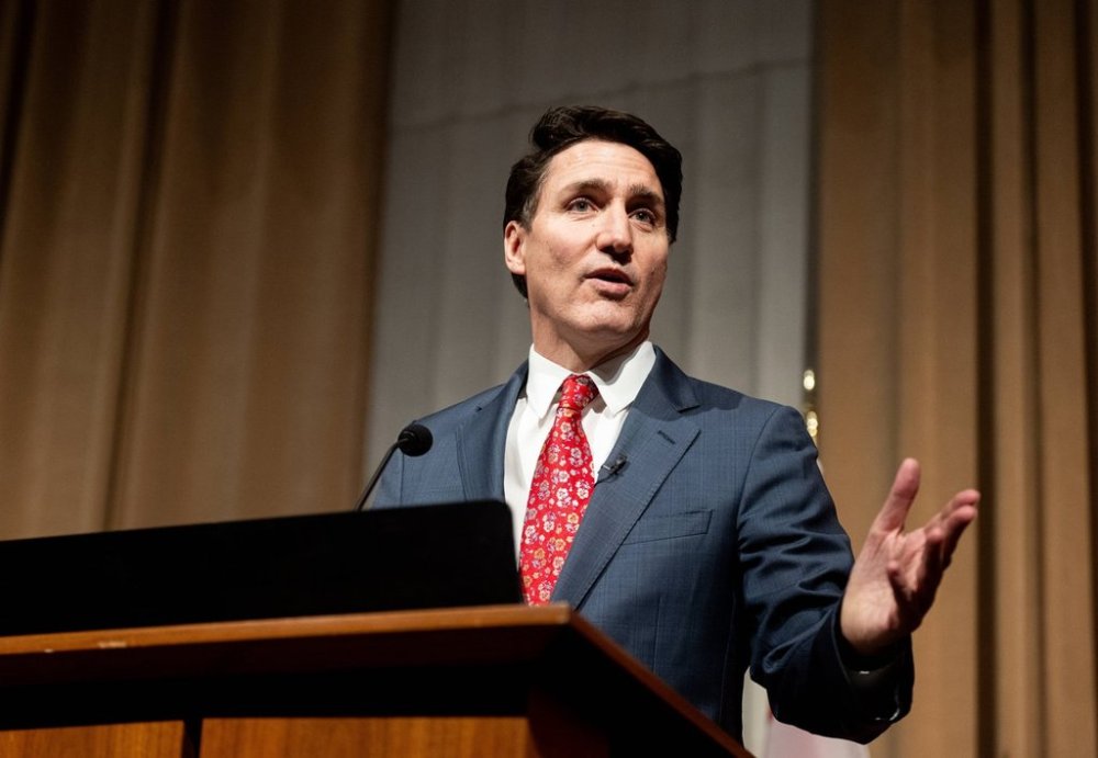 Prime Minister Justin Trudeau delivers remarks during a Lunar New Year celebration in Ottawa, on Tuesday, Feb. 4, 2025. THE CANADIAN PRESS/Spencer Colby