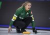 Team Northern Ontario skip Krista McCarville directs her teammates as they play Team Manitoba-Lawes at the Scotties Tournament of Hearts in Calgary, Alta., Thursday, Feb. 22, 2024. THE CANADIAN PRESS/Jeff McIntosh