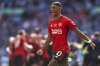 FILE - Manchester United's Marcus Rashford celebrates after his team won the English FA Cup final soccer match between Manchester City and Manchester United at Wembley Stadium in London, on May 25, 2024. (AP Photo/Ian Walton, File)