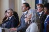 Manitoba Premier Wab Kinew speaks at a press conference at the Manitoba Legislature, in Winnipeg, Thursday, Jan. 16, 2025. THE CANADIAN PRESS/John Woods