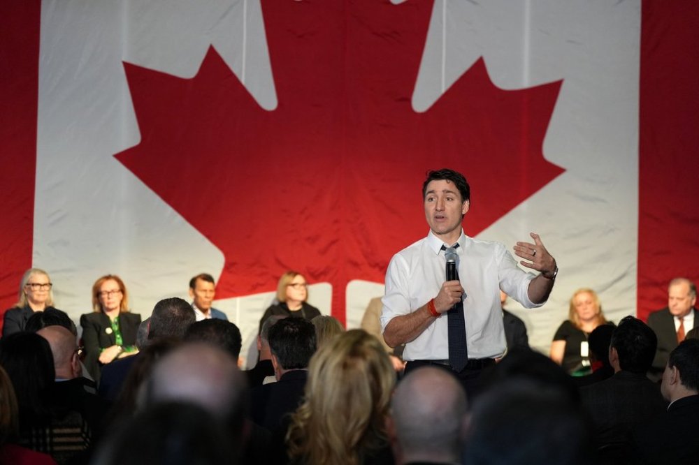Prime Minister Justin Trudeau addresses a Canada-U.S. economic summit in Toronto, Friday, Feb.7, 2025. THE CANADIAN PRESS/Frank Gunn