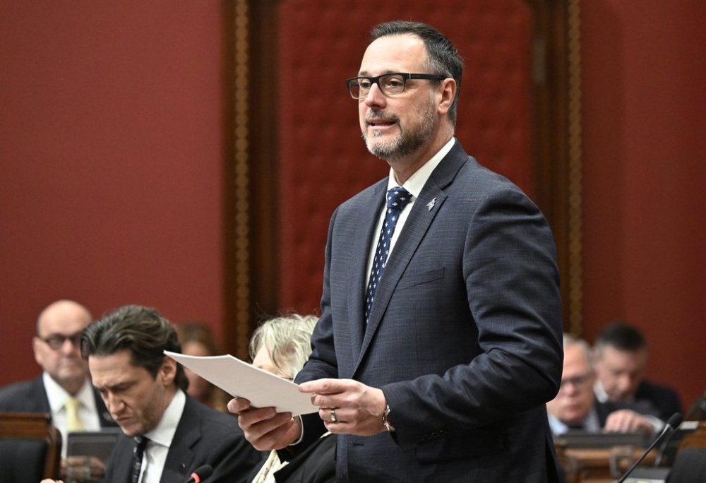 Quebec Immigration Minister Jean-François Roberge presents legislation at the legislature in Quebec City, Thursday. THE CANADIAN PRESS/Jacques Boissinot