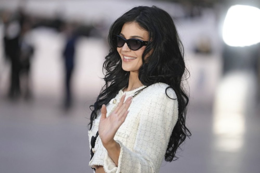 Kylie Jenner arrives at the Chanel Haute Couture Spring Summer 2025 collection, to be presented in Paris, Tuesday, Jan. 28, 2025. (AP Photo/Thibault Camus)
