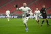 FILE - Rennes' Amine Gouiri celebrates his side's second goal during an Europa League group F match between Maccabi Haifa and Rennes in Budapest, Hungary, Thursday, Nov. 30, 2023. (AP Photo/Denes Erdos, File)