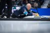 Alberta-Koe skip Kevin Koe delivers a rock while playing Nunavut during the Brier, in Regina, Thursday, March 7, 2024. THE CANADIAN PRESS/Darryl Dyck