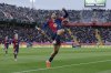 Barcelona's Ronald Araujo celebrates scoring his side's 3rd goal during the Spanish La Liga soccer match between Barcelona and Real Sociedad at the Lluis Companys Olympic Stadium in Barcelona, Spain, Sunday, March 2, 2025. (AP Photo/Joan Monfort)