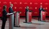 Liberal Party of Canada leadership candidates Karina Gould, Frank Baylis, Chrystia Freeland and Mark Carney take part in the English-language Liberal Leadership debate in Montreal on Tuesday, Feb.25, 2025. The Federal Liberals will pick a new leader on March 9. THE CANADIAN PRESS/Christinne Muschi