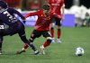 Cavalry FC's Jay Herdman moves past Pumas UNAM's Ricardo Galindo during first half soccer action in round one of the 2025 CONCACAF Champions Cup in Langford, B.C., on Thursday, Feb. 6, 2025. Cavalry FC looks to finish the upset it started last week with a 2-1 win over Pumas UNAM in the opening leg of their CONCACAF Champions Cup first-round series. THE CANADIAN PRESS/Chad Hipolito