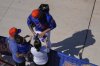 New York Mets pitcher Sean Manaea signs autographs during a spring training baseball practice Monday, Feb. 17, 2025, in Port St. Lucie, Fla. (AP Photo/Jeff Roberson)