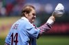 FILE - Former Philadelphia Phillies player Pete Rose tips his hat to fans during an alumni day event before a baseball game between the Philadelphia Phillies and the Washington Nationals, Aug. 7, 2022, in Philadelphia. (AP Photo/Matt Rourke, File)