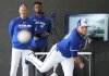 Toronto Blue Jays pitcher Yariel Rodríguez throws a pitching session during spring training in Dunedin, Fla., on Friday, February 21, 2025. THE CANADIAN PRESS/Nathan Denette