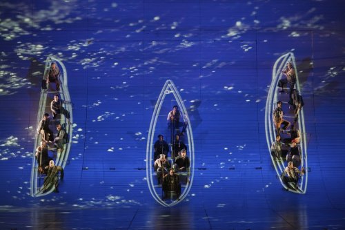 This image released by the Metropolitan Opera shows a scene from a rehearsal of the opera 