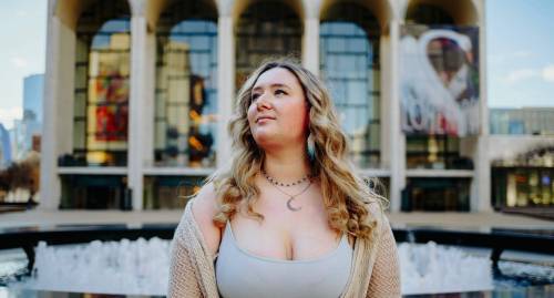 Supplied
                                Manitoba soprano Camryn Dewar stands in front of New York&rsquo;s Lincoln Center, where she is performing in Blind Justice.