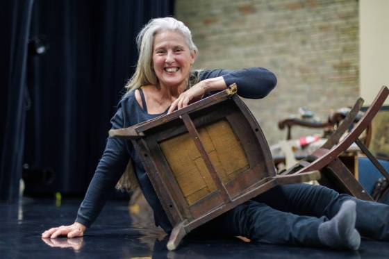 The set for Margie Gillis’s Old is filled with of a pile of antiques. (Mike Deal / Free Press)