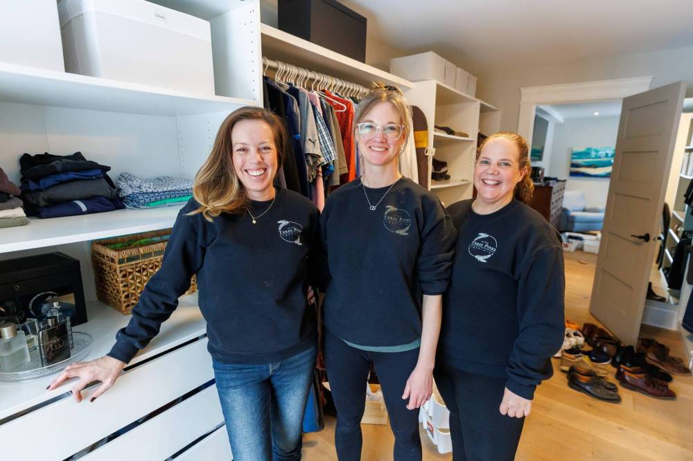 Sara Verwymeren (from left), with employees, Jill Zurzolo and Jenny Lukey. (Mike Deal / Free Press)