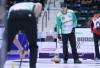 Matt Packwood / The Brandon Sun
                                Cale Dunbar eyes a shot during the Wednesday afternoon draw at the Viterra Championship in Portage la Prairie.