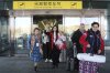 FILE - A group of Russian tourists, likely the first foreign travelers from any country to enter North Korea since the pandemic arrive at the Pyongyang International Airport in Pyongyang, North Korea, on Feb. 9, 2024. (AP Photo/Cha Song Ho, File)