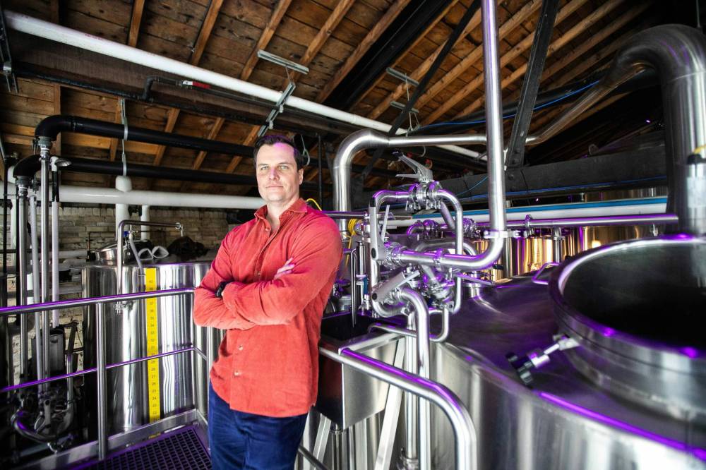 MIKAELA MACKENZIE / FREE PRESS
Kevin Selch, founder of Little Brown Jug Brewing Company, says interprovincial trade barriers make it hard to expand business into Ontario.