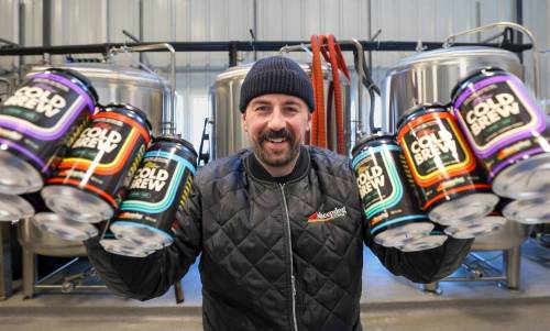 MIKE DEAL / FREE PRESS
                                Shawn Black, owner of Sheepdog Brew Co. (70 South Landing Dr.), is seeing more demand amid a &ldquo;shop local&rdquo; movement, including from retailers.