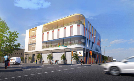 SUPPLIED
A rendering of what the Main Street Project development would look like, looking north-east at the corner of Main Street and Logan Avenue.
