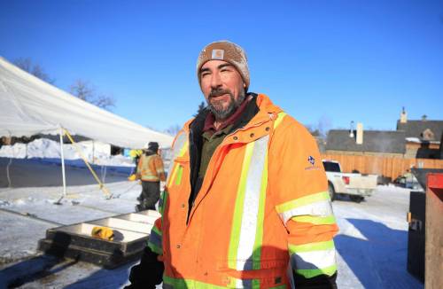 Operation manager Dustin Linklater says the festival&rsquo;s trademark woodchip floors are not just aromatic, they also &lsquo;absorb all the ice and snow people track in so nobody slips inside a venue and gets hurt.&rsquo;