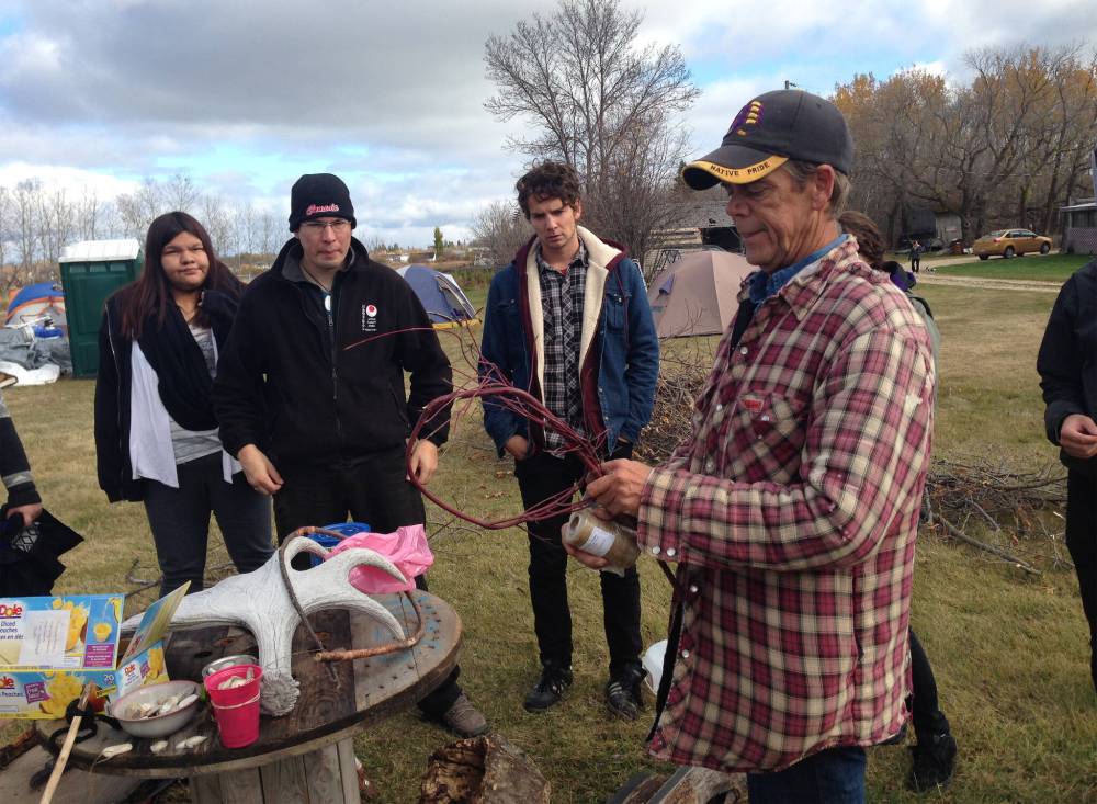 SUPPLIED
                                Blair Robillard, who died in September at the age of 66, makes equipment for traditional Indigenous games in 2013.