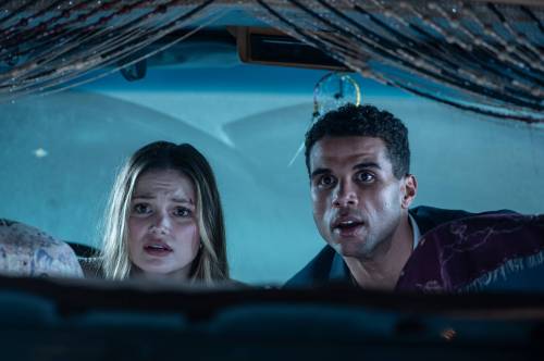 Olivia Holt, left, and Mason Gooding in &ldquo;Heart Eyes.&rdquo; (Christopher Moss / Sony Pictures / TNS)